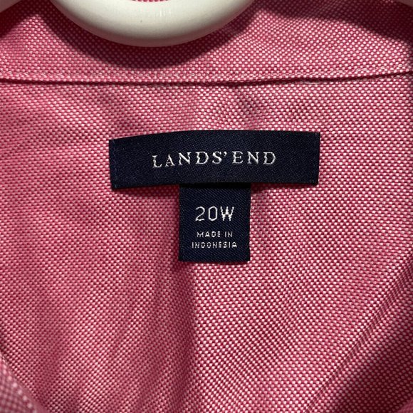 Lands'End‎ Pink Button Up Shirt Size 20W - Picture 2 of 5